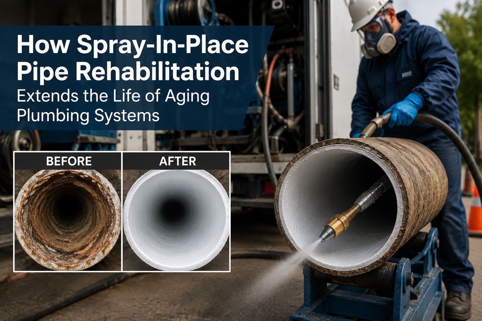 How Spray-In-Place Pipe Rehabilitation Extends Pipe Life